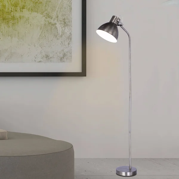 Fangio Lighting 66.5x22 Metal Floor Lamp - Rust Brushed Steel - W-1541