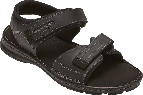 Rockport Darwyn Quarter Strap Men's Sandal - Black Size 9