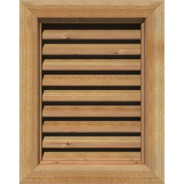 Ekena Millwork GVWVE18X2200RFUWR 18x22W x 22x22H Vertical Gable Vent (23x22W x 27x22H Frame Size): Unfinished, Functional, Rough