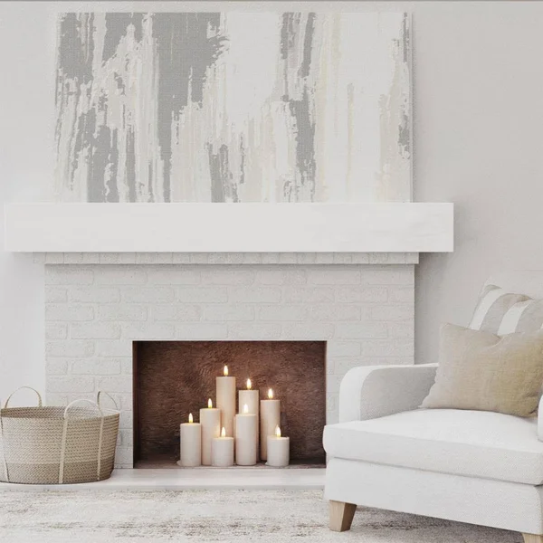 Ekena Millwork MANUSM06X08X72UN 6x22H x 8x22D x 72x22W Smooth Faux Wood Fireplace Mantel - Factory Prepped, Ready for Paint