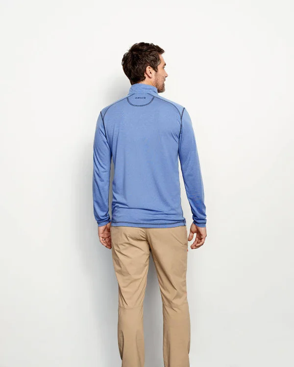 Men's Drirelease Quarter-Zip T-Shirt, Moss Green, Size XL, Polyester/Cotton, Orvis