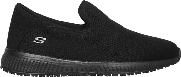 Skechers Women's Work Relaxed Fit Squad Slip Resistant Miskin, Black