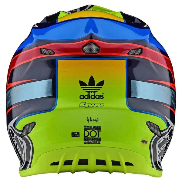 Troy Lee Designs SE4 Carbon Speed Team Blue Yellow Helmet - Size: Small