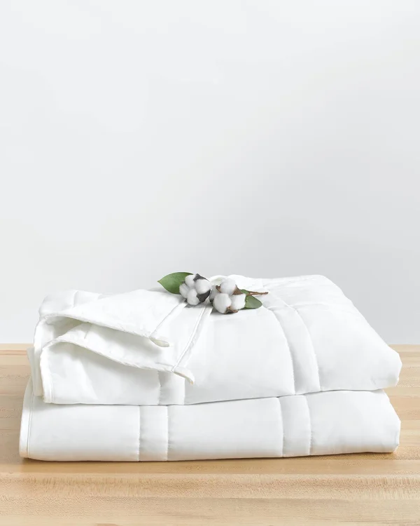 Baloo Living Weighted Blanket - White - Full/Queen - 15 lb