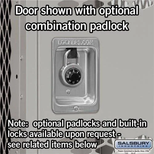 Salsbury Industries 73162GY-U Triple Tier 12-Inch Wide 6-Feet High 12-Inch Deep Unassembled Vented Metal Locker, Gray