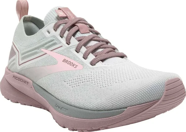 Brooks Women's Ricochet 3 Running Shoes, Grey/Pink