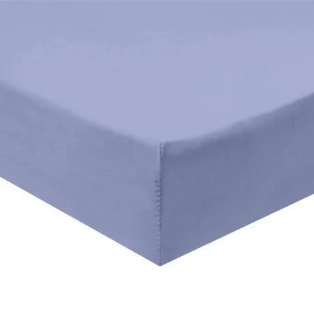 King Size Fitted Sheets 100% Cotton 600 Thread Count Solid (Blue)
