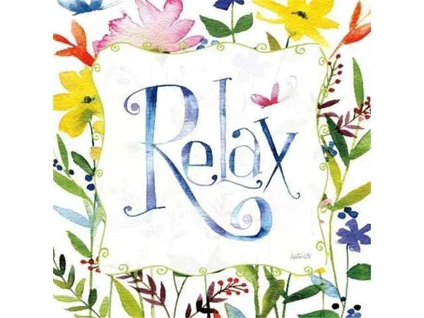 Tangletown Fine Art 'Relax' by Anne Tavoletti Textual Art on Wrapped Canvas