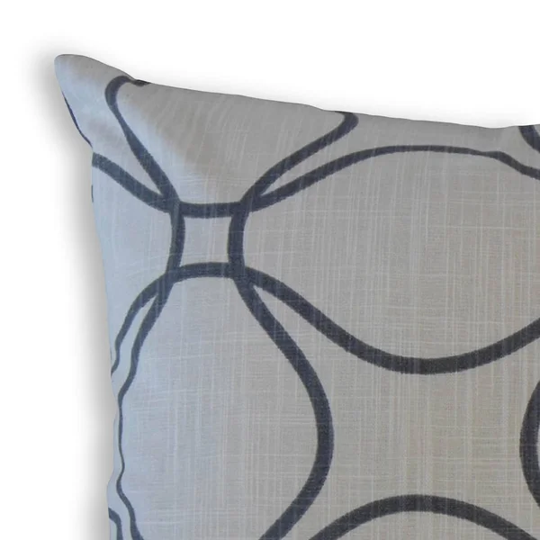 The Pillow Collection Lalage Geometric Decorative Throw Pillow - Navy - 18 x 18 - Square