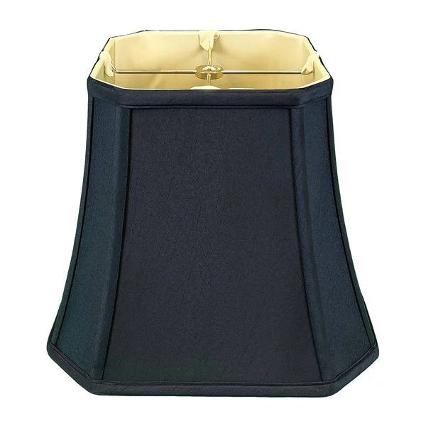 Royal Designs Square Cut Corner Bell Lamp Shade, Black, 5x10x8.75 - Single