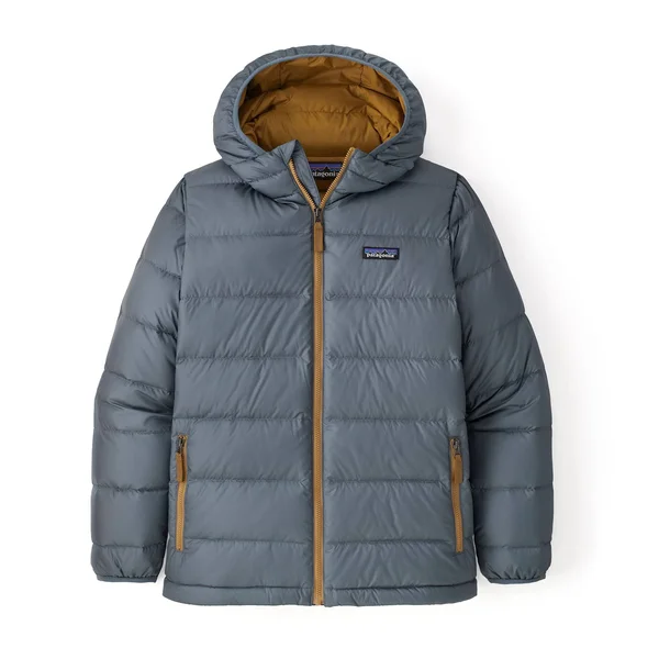 Patagonia Boys& Hi-Loft Down Sweater Hoody Plume Grey, L