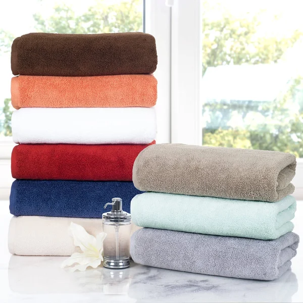 Solid Bath Towels and Washcloths 6pc Burgundy - Yorkshire Home