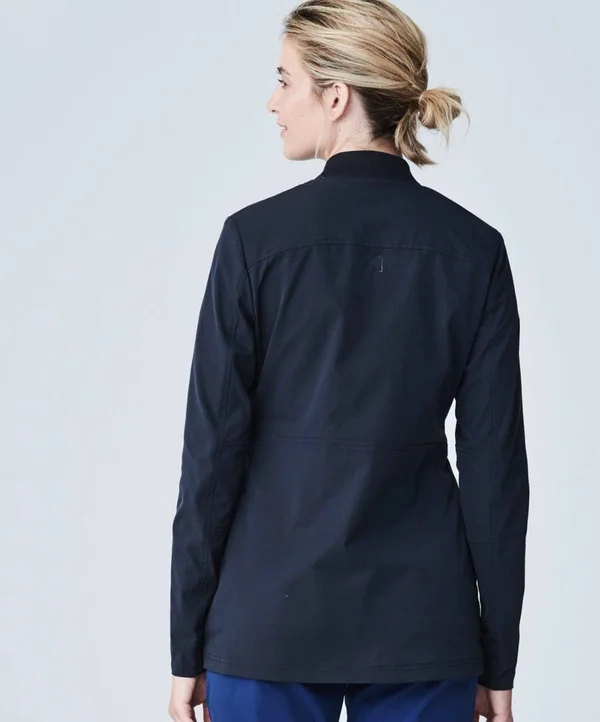 Kinetic Women's Scrub Jacket-Black-XXS