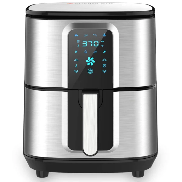 Kitcher 6.8qt Air Fryer, 1700W Toaster Oven & Oilless Cooker with Temperature Control, LED Touch Screen with 8 Presets, 50 R