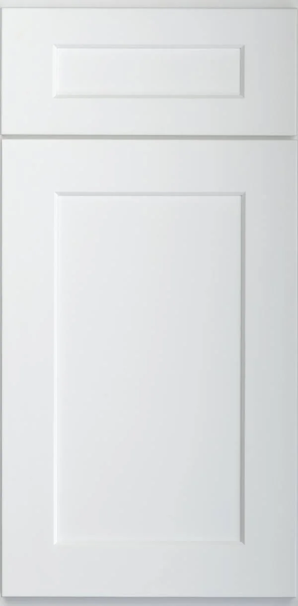 Wilora Hawthorne Shaker White 33x22 x 34.5x22 x 24x22 2 Doors - 2 Drawers, 1 Shelf, 1 Rollout Shelf Base Cabinet, High-Density F