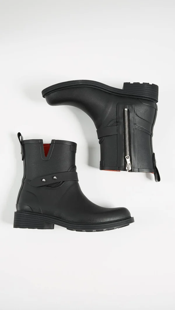 Rag & Bone - Moto Rain rubber ankle boots, Women, Black, 36, Ankle Boots