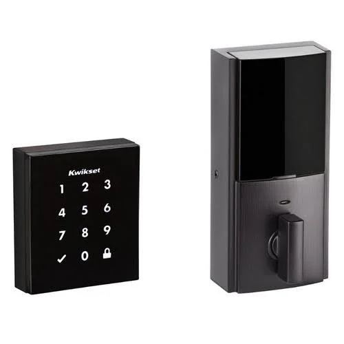 Kwikset 953OBN-HFLSQT-11P Satin Nickel Obsidian SmartCode Electronic Handleset - US15