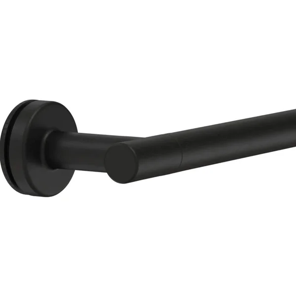 Delta Lyndall 48 in. x 71-1/2 in. Frameless Mod Soft-Close Sliding Shower Door in Matte Black with 1/4 in. (6 mm) Ingot Glass