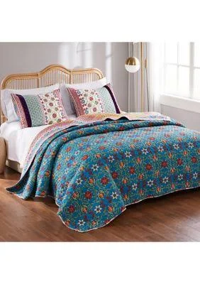 Greenland Home Fashions Thalia Quilt Set, Full/Queen