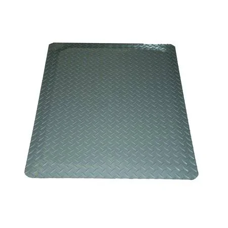Rhino Anti-Fatigue Mats Diamond Plate Rhi-no Slip Gray 2 ft. x 7 ft. x 9/16 in. Commercial Mat