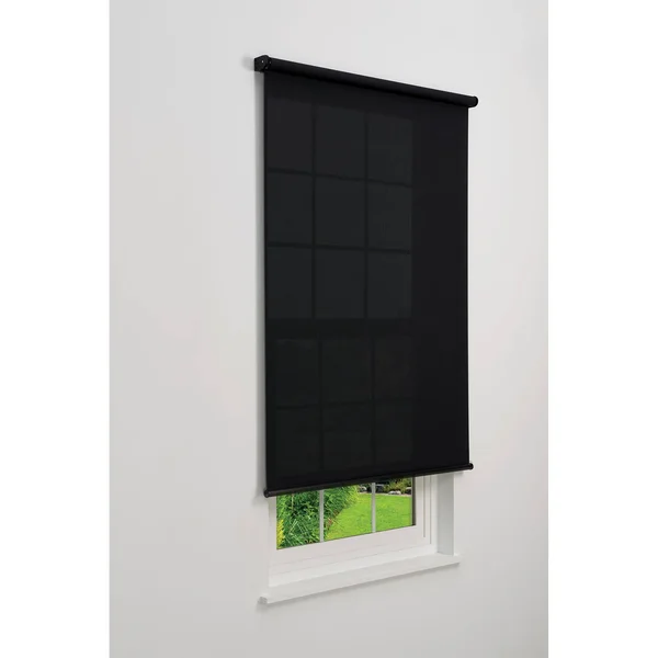 Linen Avenue Cordless 5% Solar Screen Standard Roller Shade, Charcoal 44 W x 78 H