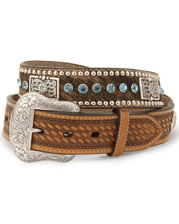 Nocona Men's Calf Hair Belt
