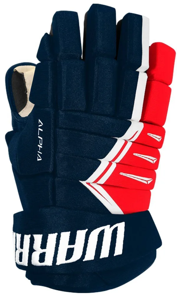 Warrior Senior Alpha DX 4 Ice Hockey Gloves - Size 13, Blue