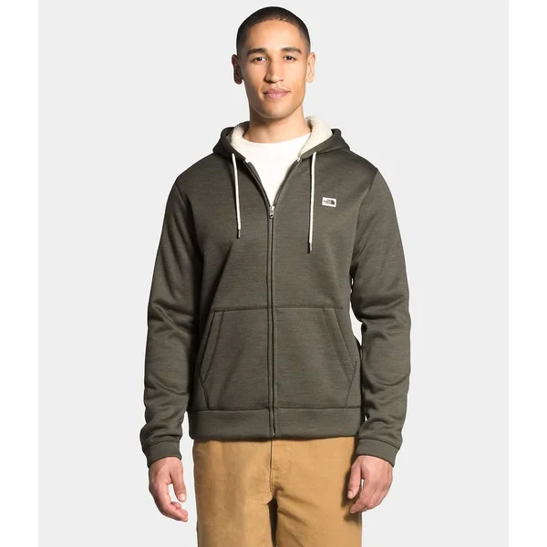 The North Face Men's Sherpa Patrol Full Zip Hoodie - Medium - New Taupe Green White Heather
