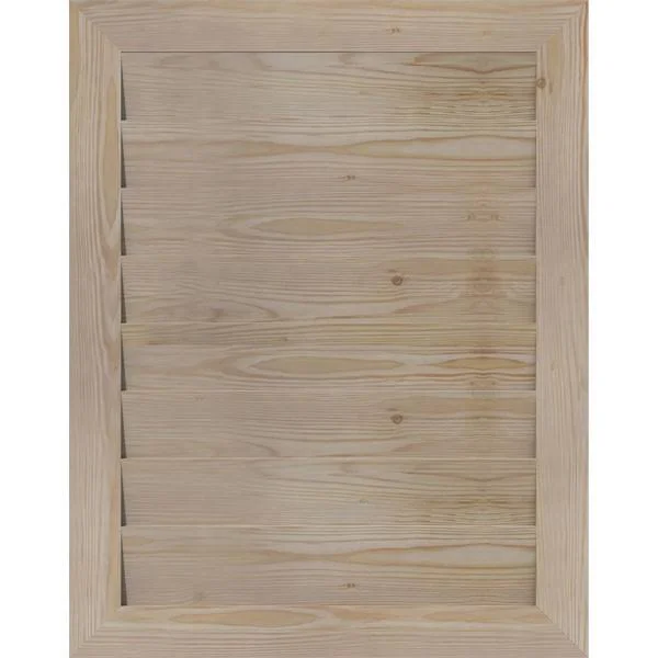 Ekena Millwork GVWVE22X3002SDUPI 22x22W x 30x22H Vertical Gable Vent (27x22W x 35x22H Frame Size): Unfinished, Non-Functional, S