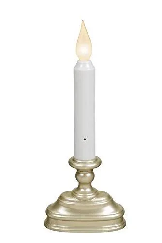 Battery Operated LED Window Candle with Sensor (Pewter) Fpc1520p
