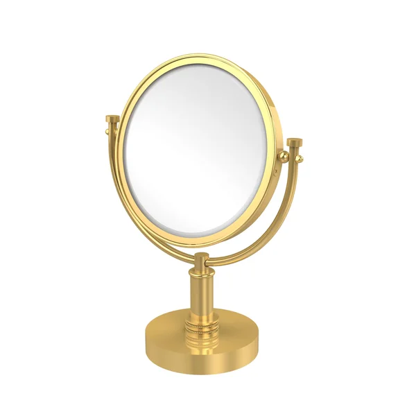 Allied Brass 8-in Vanity Top Make-Up Mirror 3X Magnification - Unlacquered Brass