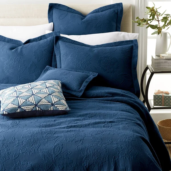 Putnam Cotton Matelassé Sham - Lagoon - Blue - Size Decorative, The Company Store