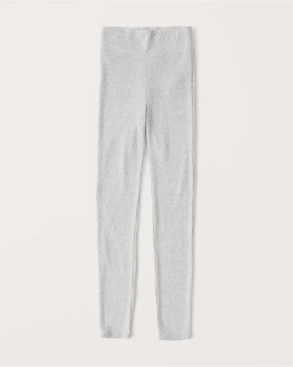 Abercrombie & Fitch Women's Lounge Leggings in Light Grey - Size M