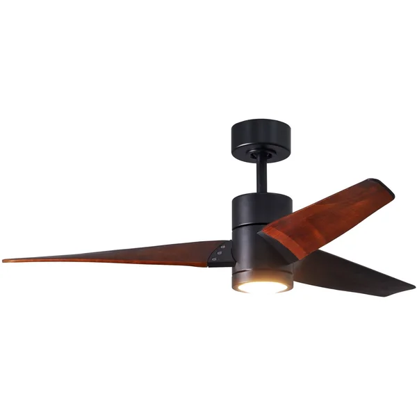 Matthews Fan Co SJ-BN-WN-42 Super Janet 42 inch Brushed Nickel with Walnut Tone Blades Ceiling Fan Atlas