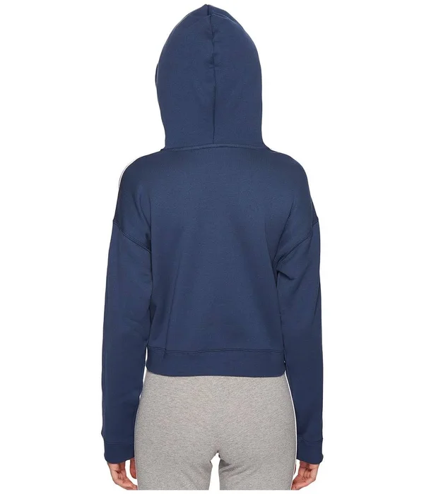 Adidas Womens Blue Cropped Hoodie