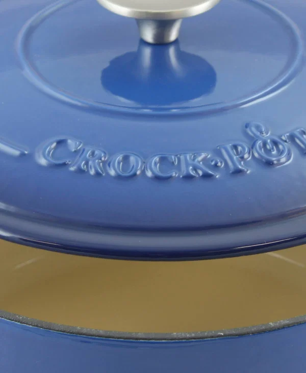 Crock Pot Artisan Enameled Cast Iron 5-Quart Round Dutch Oven - Sunset Orange
