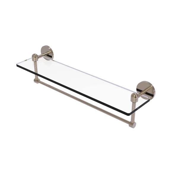 Allied Brass Tango Collection 22 inch Glass Vanity Shelf with Integrated Towel Bar