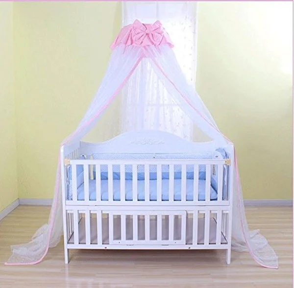 Baby Mosquito Net Baby Toddler Bed Crib Dome Canopy Netting (Butterfly White)