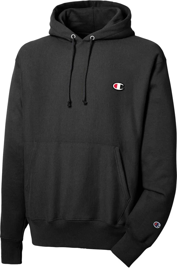 Champion Men's Life REVERSE Weave Pullover Hoodie - Black - M