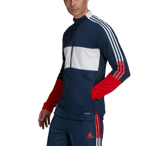 Adidas Men's Navy/Red Tiro Track Jacket - Size: XXL, Polyester