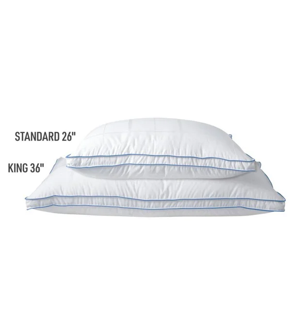 700-Fill-Power Sateen White Goose Down Pillow Tan Soft King Size - L.L.Bean