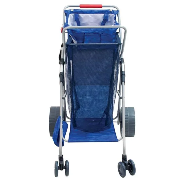 Rio Brands Deluxe Wonder Wheeler Portable Folding Outdoor Utility Cart - Blue