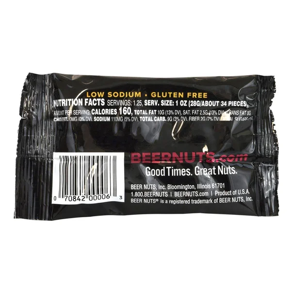 Beer Nuts Original Peanuts - 24 count - 1.25 oz each
