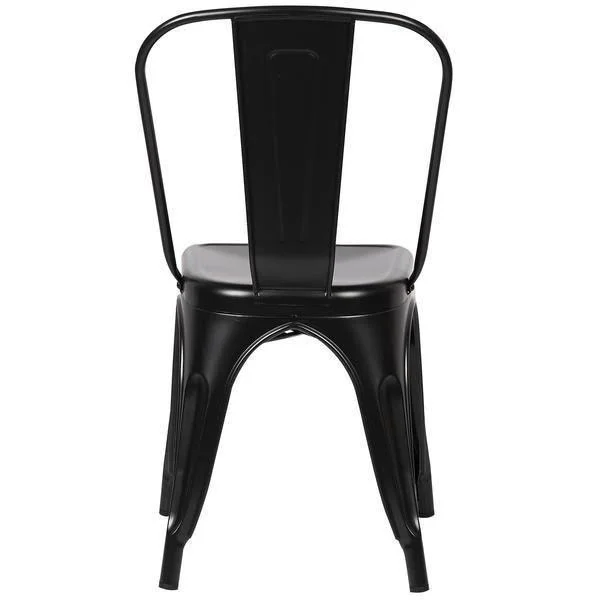 Edgemod Trattoria Side Chair, Polished Gunmetal