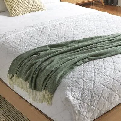 Kelson Herringbone Throw Blanket Willa Arlo Interiors Color: Olive