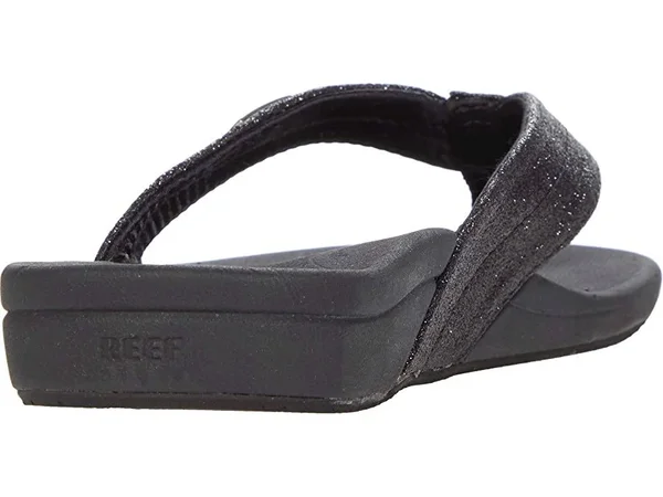 Women's Reef Ortho-Spring Flip Flop, Size: 11, Black