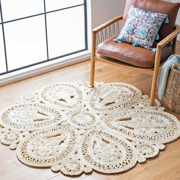 Safavieh NF360B-7R 7 x 7 ft. Natural Fiber Round Area Rug Ivory