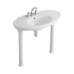 AF Supply - Villeroy and Boch 7140A1R1 Villeroy & Boch Vanity Washbasin, 39 3/8&& x 20 7/8&&, Overflow, 3 Faucet Holes