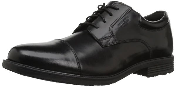 Rockport Men's Essential Details Waterproof Cap Toe, Size: 14 M, Black