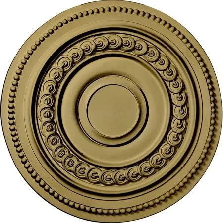 18x22OD x 1 1/4x22P Oldham Ceiling Medallion (Fits Canopies Up to 8 5/8x22) - Hand-Painted Clear Yellow